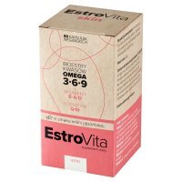 EstroVita Skin omega 3-6-9 kapsułki dla kobiet o smaku wiśni, 60 szt.