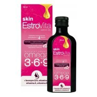 EstroVita Skin płyn z Omega 3-6-9 o smaku kwiat wiśni japońskiej, 150 ml