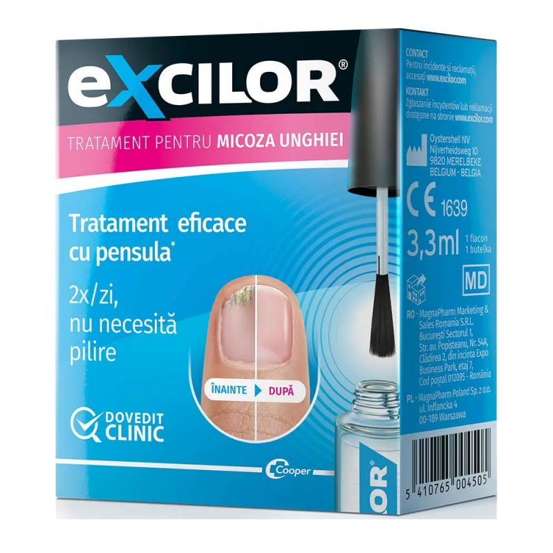 Excilor płyn przeciw grzybicy paznokci, 3,3 ml