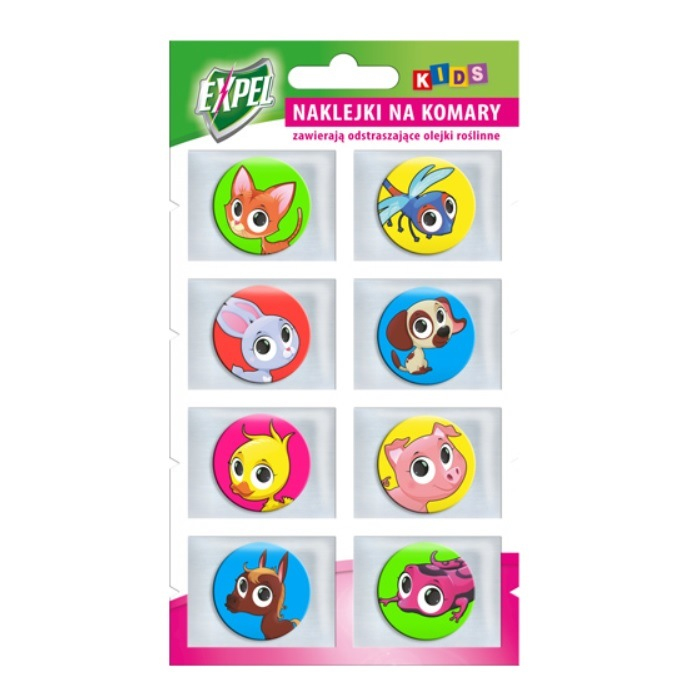 Expel Kids naklejki na komary dla dzieci, 8 szt.