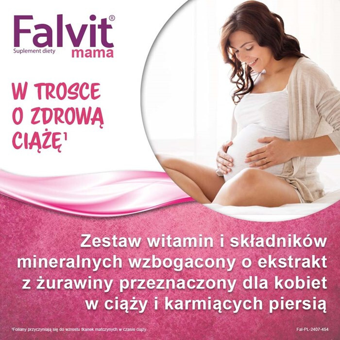 Falvit Mama tabletki powlekane dla kobiet w ciąży i karmiących, 30 szt.