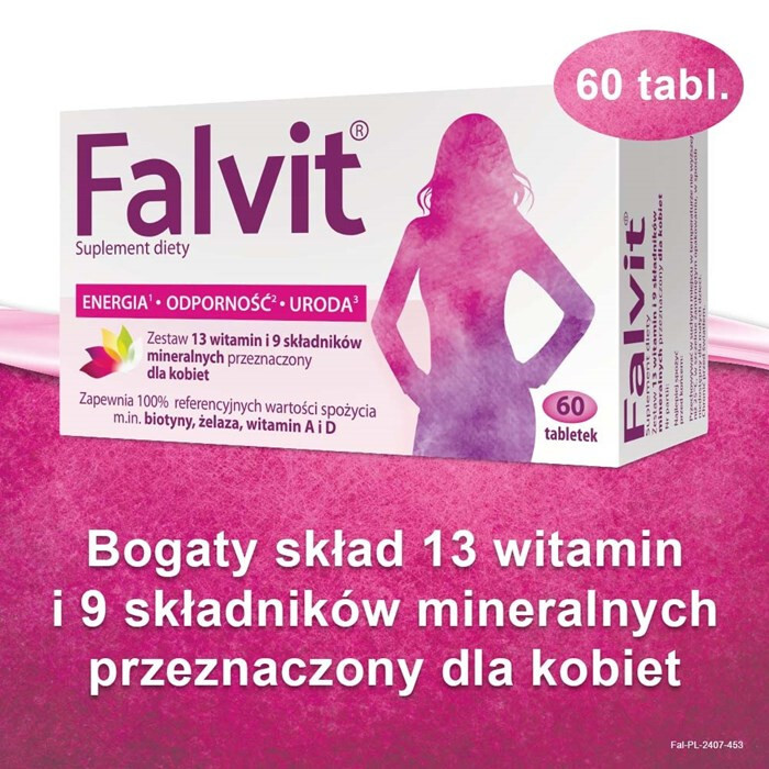 Falvit witaminy i minerały dla kobiet w tabletkach, 60 szt.