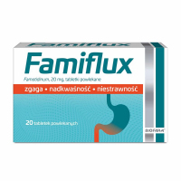 Famiflux 20 mg tabletki z famotydyną na zgagę, 20 szt.