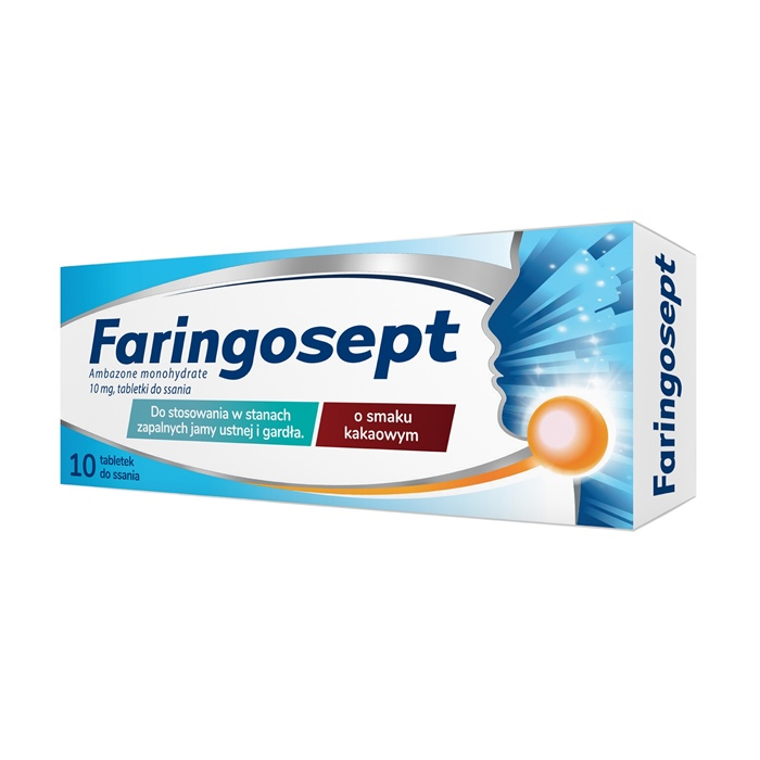 Faringosept  (smak kakaowy) 10 tabletek do ssania