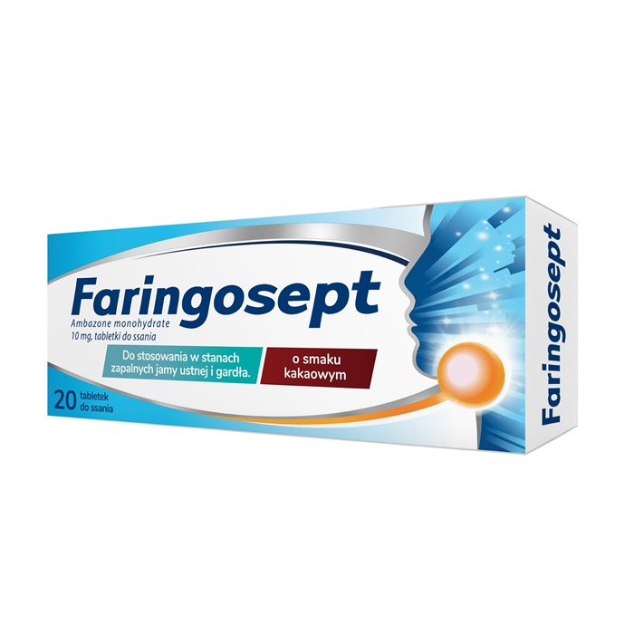 Faringosept  (smak kakaowy) 20 tabletek do ssania