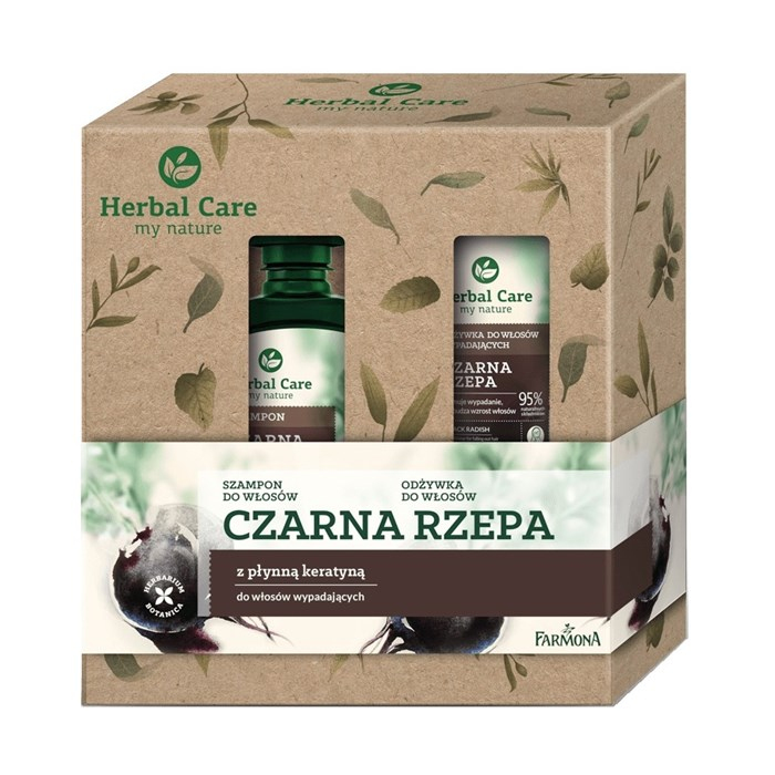 Farmona Herbal Care Czarna Rzepa Zestaw: szampon do włosów, 330 ml  + odżywka do włosów, 200 ml