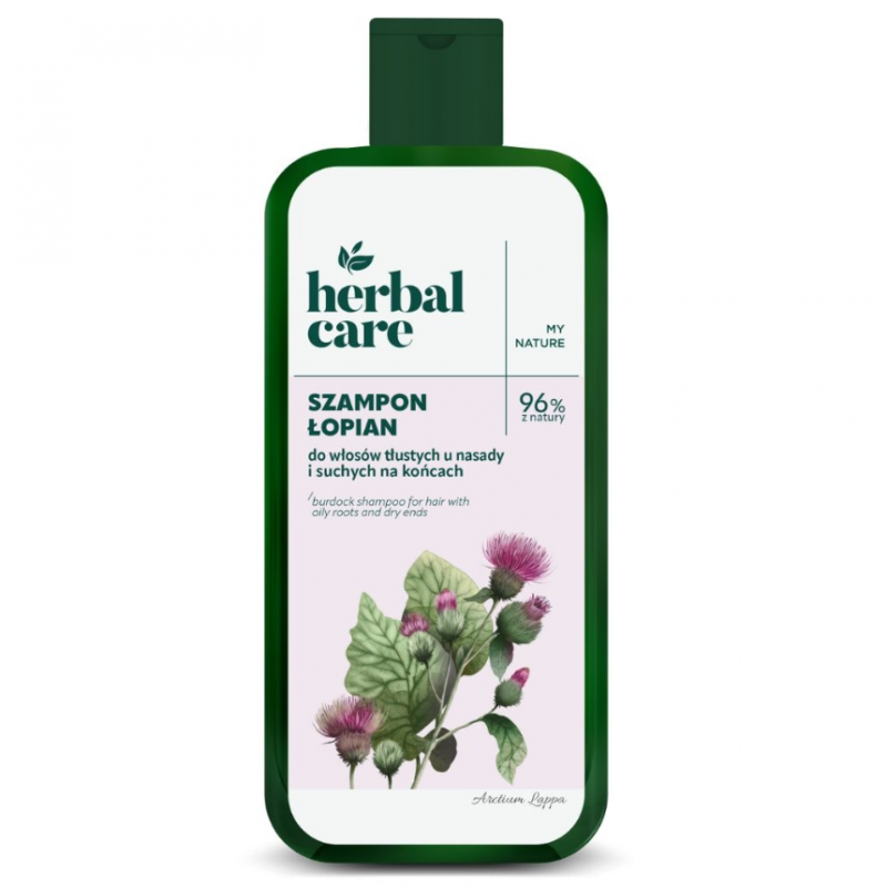 Farmona Herbal Care Szampon do włosów tłustych u nasady i suchych na końcach Łopian, 330 ml