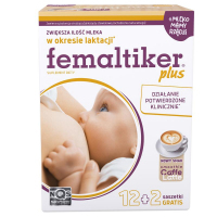 Femaltiker Plus smak caffe latte saszetki, 14 szt.