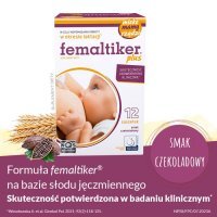 Femaltiker Plus saszetki na laktację o smaku czekoladowym, 12 szt.
