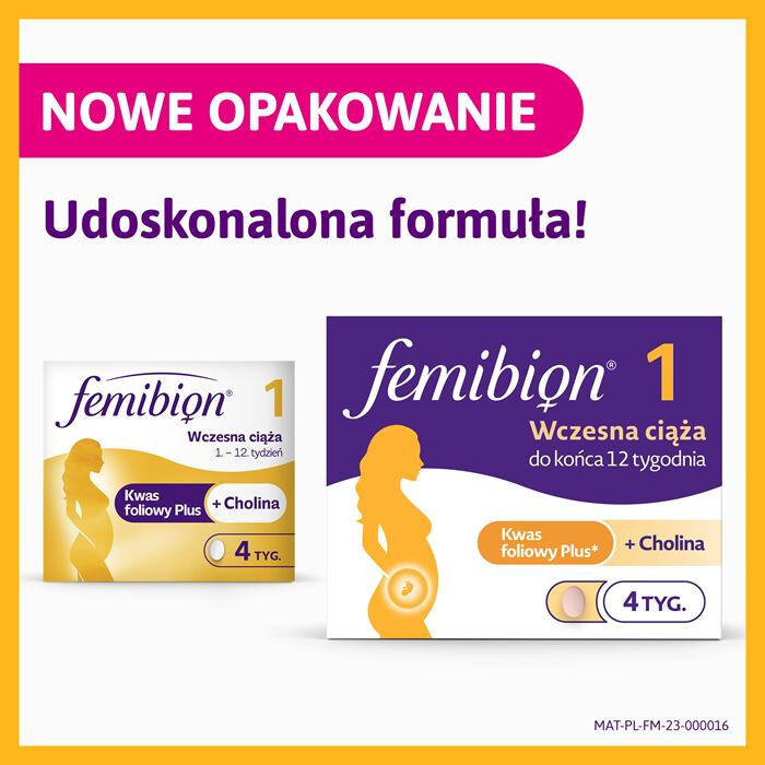 Femibion 1 Wczesna ciąża 28 tabletek powlekanych