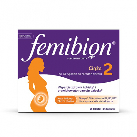 Femibion 2 Ciąża 56 tabletek powlekanych + 56 kapsułek miękkich