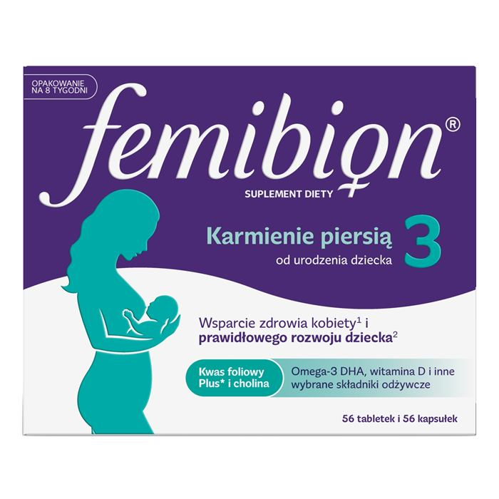 Femibion 3 Karmienie piersią tabletki + kapsułki, 56 szt. + 56 szt.