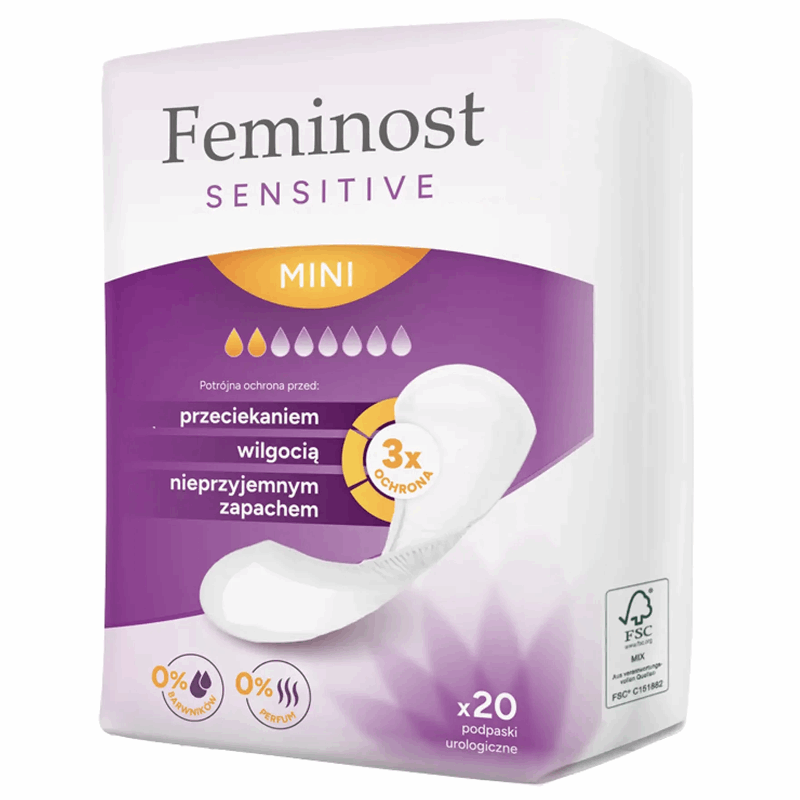 Feminost Sensitive Mini podpaski urologiczne, 20 szt.