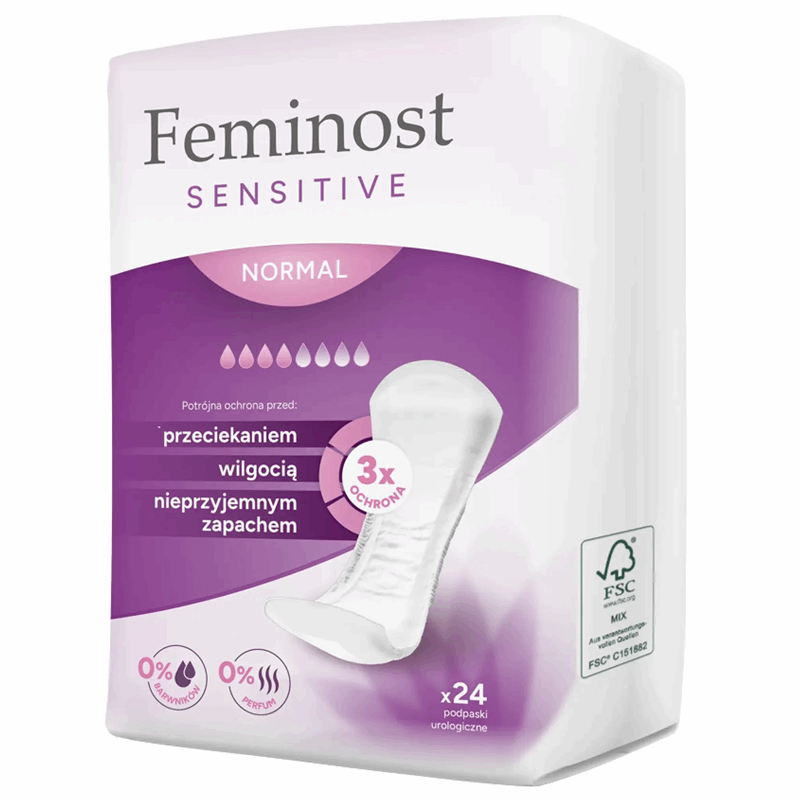 Feminost Sensitive Normal podpaski urologiczne, 24 szt.