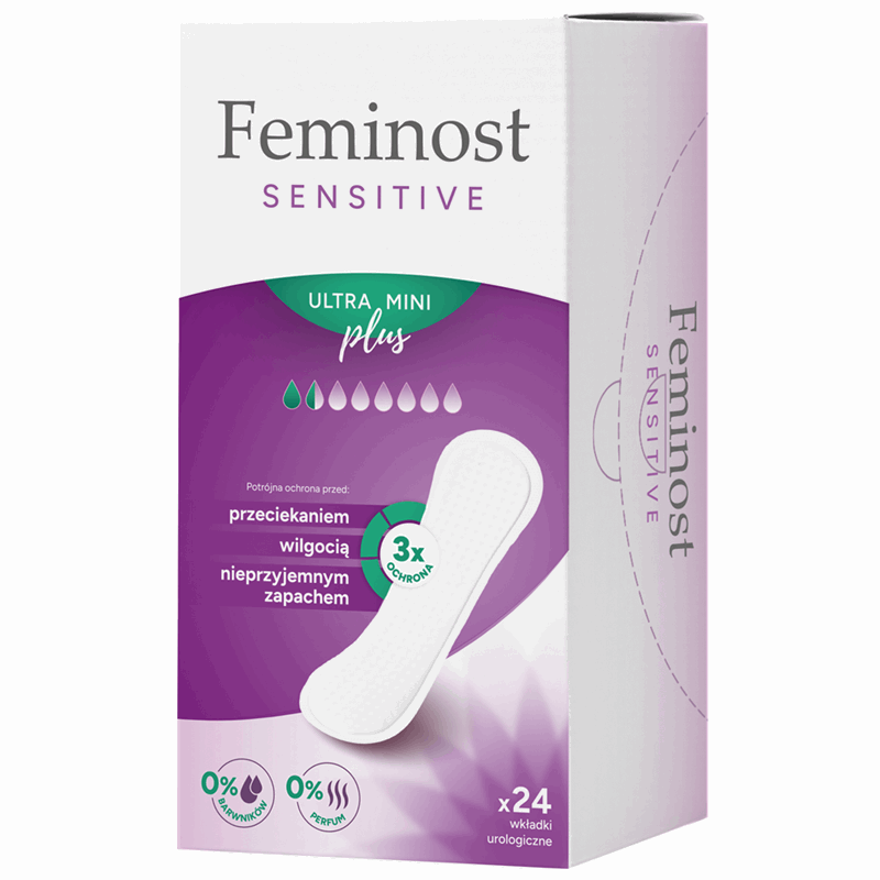 Feminost Sensitive Ultra Mini Plus wkładki urologiczne, 24 szt.