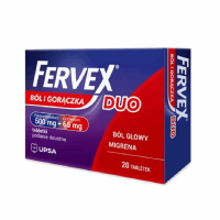 Fervex Ból i Gorączka DUO 500 mg + 65 mg tabletki, 20 szt.