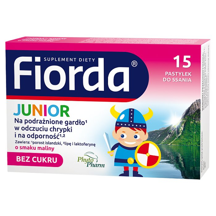 Fiorda Junior pastylki do ssania, 15 szt.
