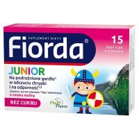 Fiorda Junior pastylki do ssania, 15 szt.