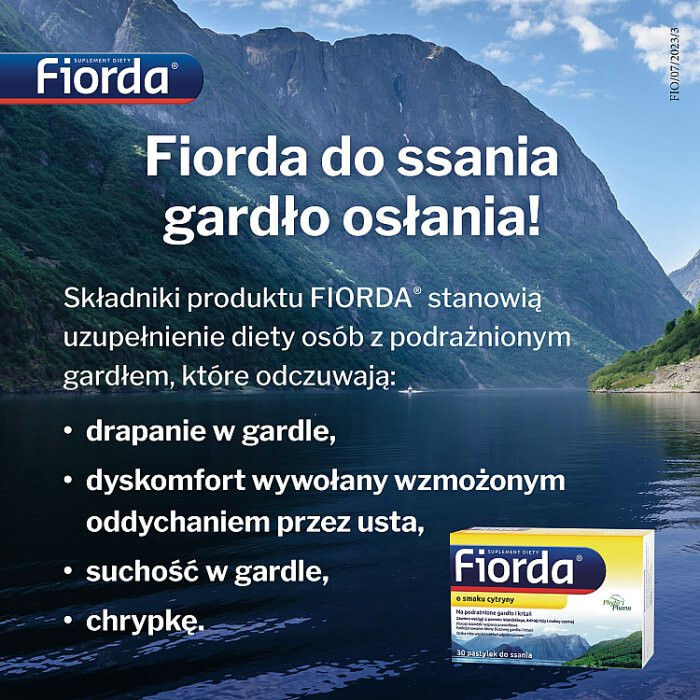 Fiorda pastylki do ssania o smaku cytryNowym, 30 szt.