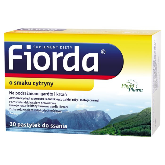 Fiorda pastylki do ssania o smaku cytryNowym, 30 szt.