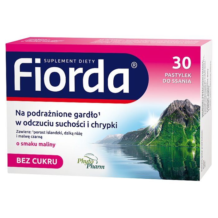 Fiorda pastylki do ssania o smaku maliNowym, 30 szt.