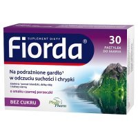 Fiorda pastylki do ssania o smaku czarnej porzeczki, 30 szt.