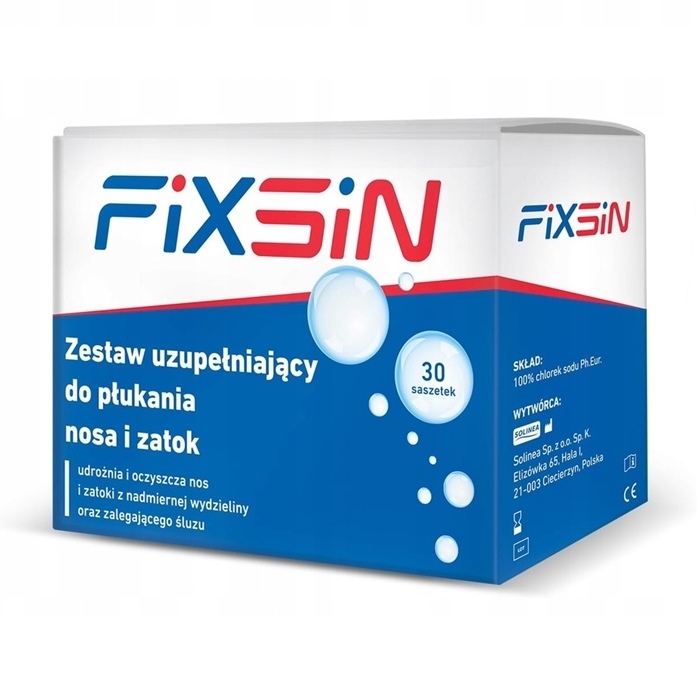 Fixsin zestaw uzupełniający do płukania nosa i zatok 30 saszetek