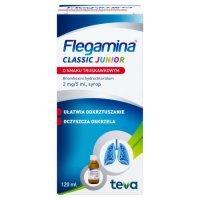 Flegamina Junior syrop (truskawka) 120 ml / Kaszel mokry