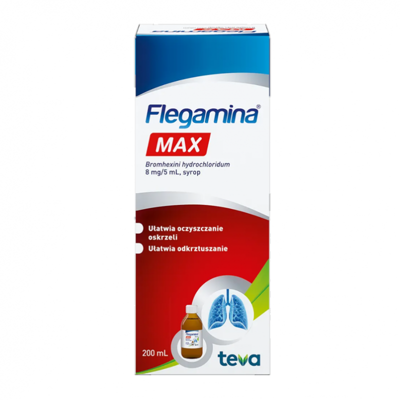Flegamina Max 8 mg/5 ml syrop, 200 ml