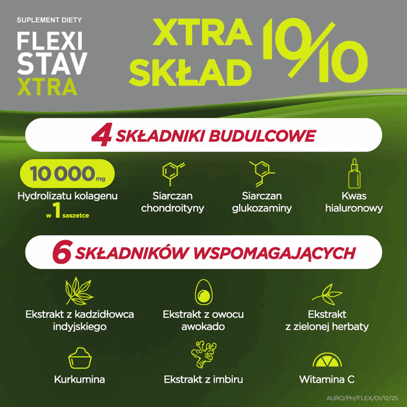 FlexiStav Xtra saszetki z proszkiem o smaku porzeczkowo-żurawinowym, 30 szt.