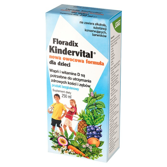 Floradix Kindervital dla dzieci wapń i witamina D, 250 ml