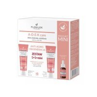 Flos-Lek A+D+E+K Care Anti-Aging Zestaw: nawilżający krem SPF 15, 50 ml + odżywczy krem, 50 ml + mini olejek, 15 ml