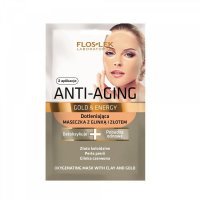 Flos-Lek Gold&Energy Dotleniająca maseczka z glinką i złotem, 2 x 5 ml