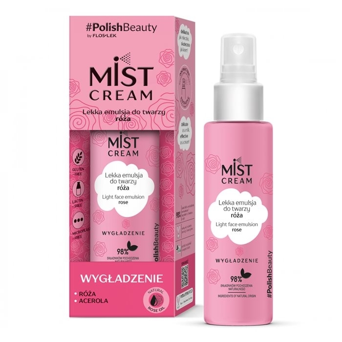 FLOS-LEK MIST Cream Lekka emulsja do twarzy Róża 110 ml