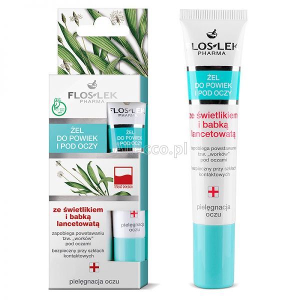 Flos-Lek żel ze świetlikiem i babką lancetowatą, 15 ml