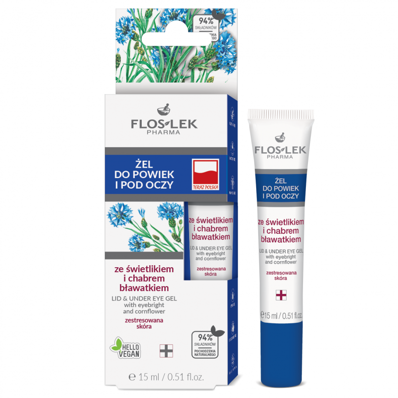Flos-Lek żel ze świetlikiem i chabrem bławatkiem, 15 ml