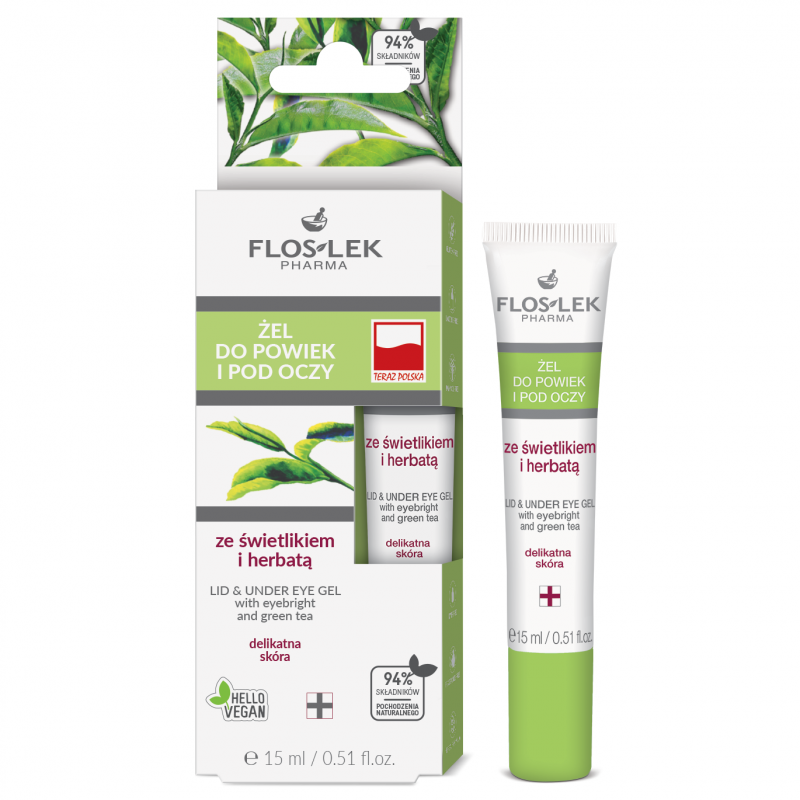 Flos-Lek Oczy żel ze świetlikiem i herbatą, 15 ml