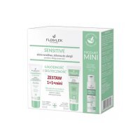 Flos-Lek Sensitive Zestaw: krem nawilżający, 50 ml + krem tłusty, 50 ml + mini płyn micelarny, 50 ml