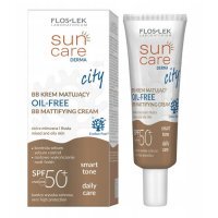 Flos-Lek Sun Care Derma City BB Oil-Free krem matujący SPF 50+, 30 ml