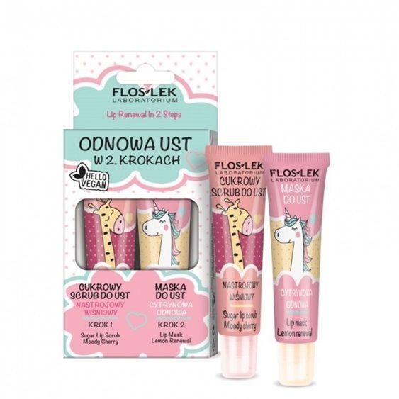 Flos-Lek Vege Lip Care odnowa ust w 2 krokach, 2 x 4,5 g