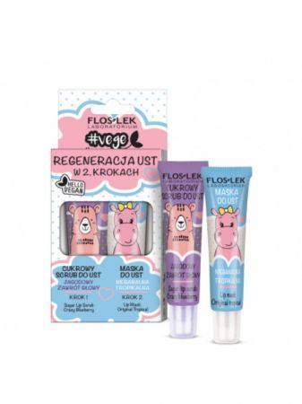 FLOS-LEK VEGE LIP CARE ZESTAW Regeneracja ust w 2 krokach