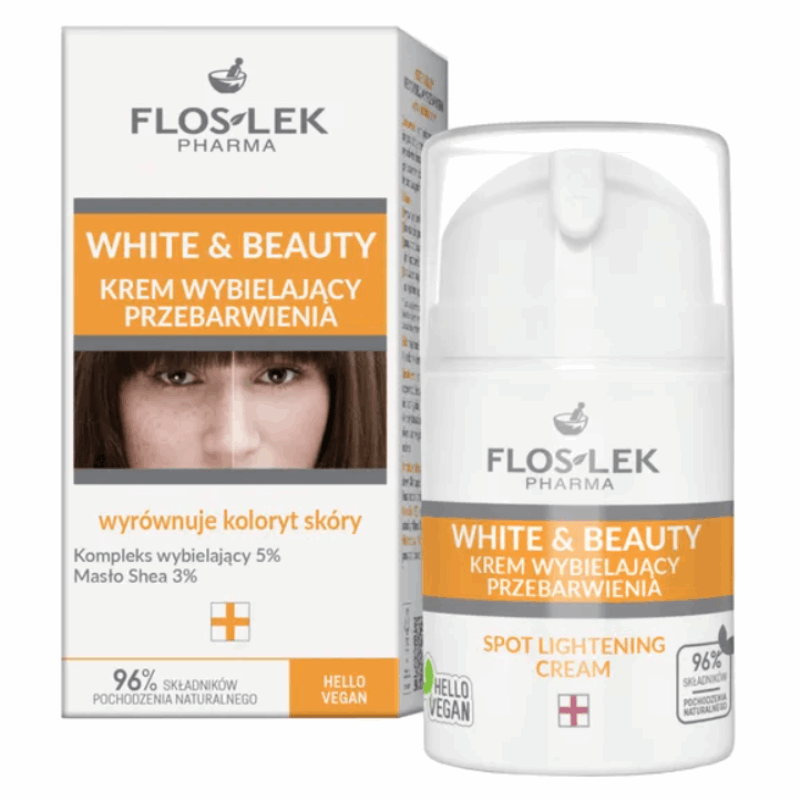 Flos-Lek White & Beauty Krem wybielający przebarwienia, 50 ml
