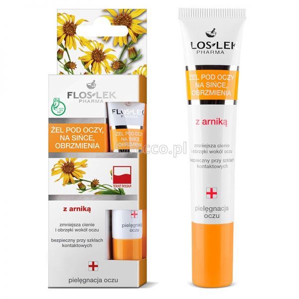 Flos-Lek żel z arniką pod oczy na sińce i obrzmienia, 15 ml