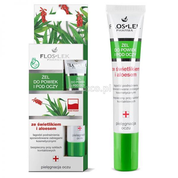 Flos-Lek żel ze świetlikiem i aloesem, 15 ml