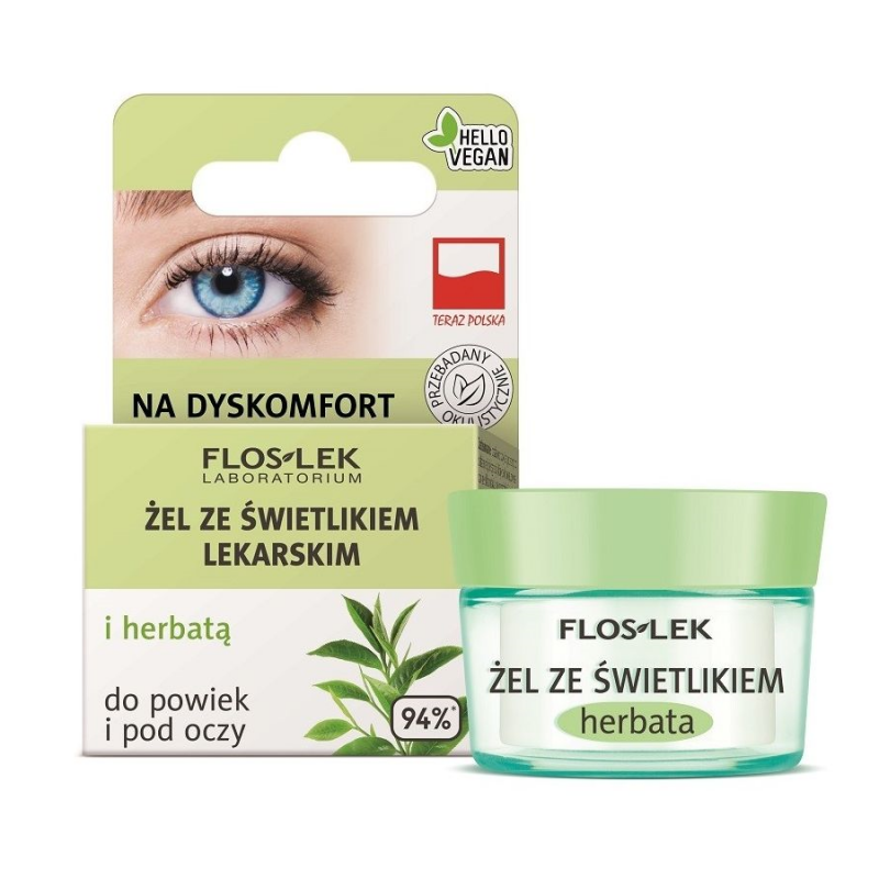 Flos-Lek Żel ze Świetlikiem i Herbatą, 10 g