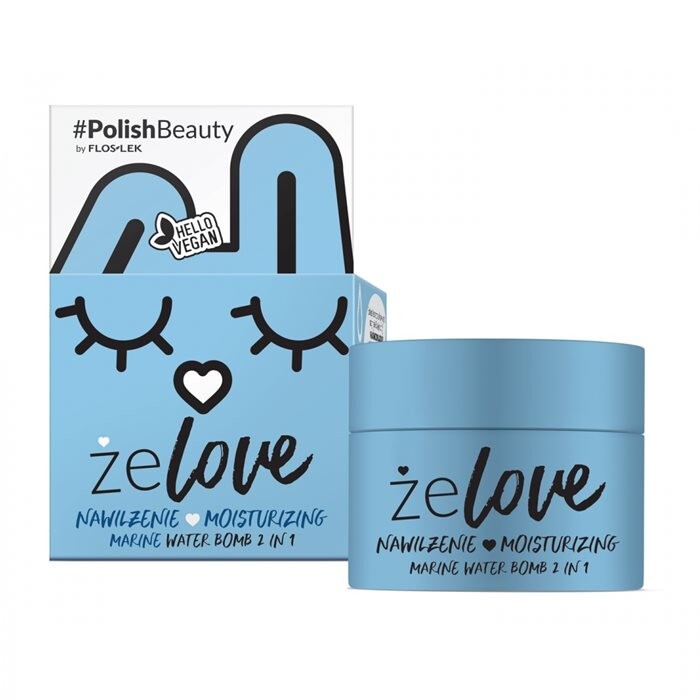 FLOS-LEK ŻELOVE Marine water bomb 2in1 50 ml + MISTLOVE Nawilżająca mgiełka 95 ml