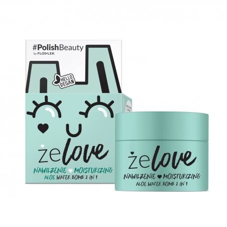 FLOS-LEK ŻELOVE Nawilżenie Aloe Water Bomb 2w1 50 ml + MISTLOVE Łagodząca Mgiełka 95 ml