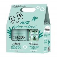 FLOS-LEK ŻELOVE Nawilżenie Aloe Water Bomb 2w1 50 ml + MISTLOVE Łagodząca Mgiełka 95 ml