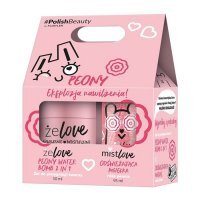 FLOS-LEK ŻELOVE Nawilżenie peony water bomb 2w1 50 ml + MISTLOVE Odświeżająca mgiełka 95 ml