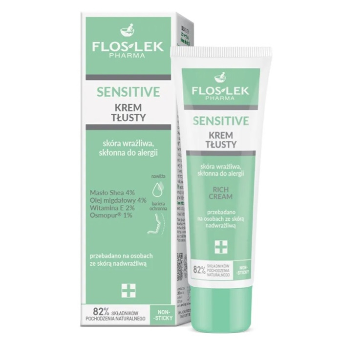 FlosLek Sensitive krem tłusty do skóry wrażliwej, 50 ml